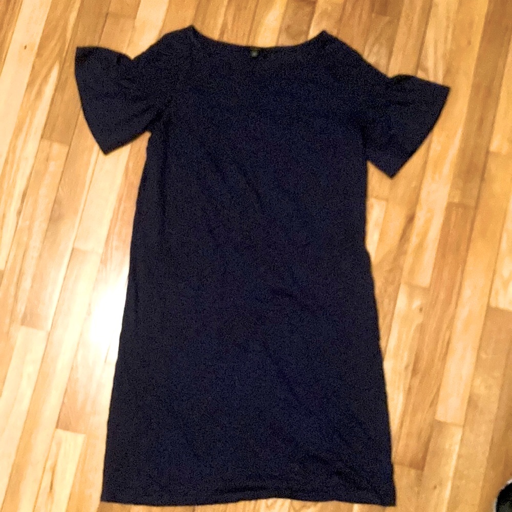 Talbots navy dress, short sleeve, knee length